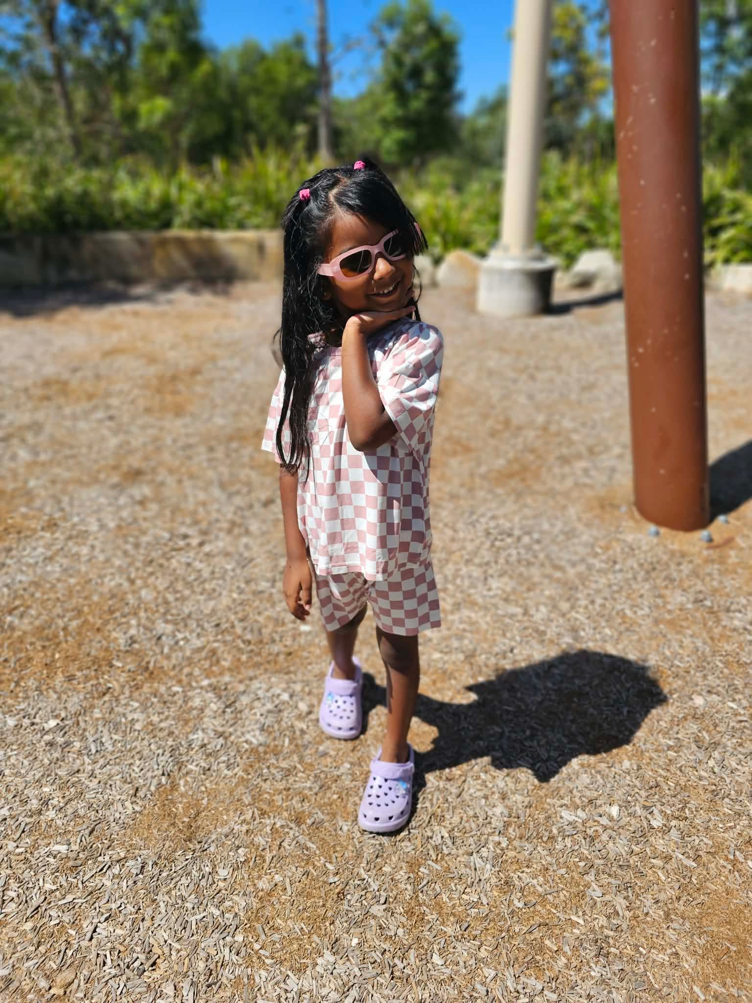 ✨Little Check Tee & Shorts Set✨