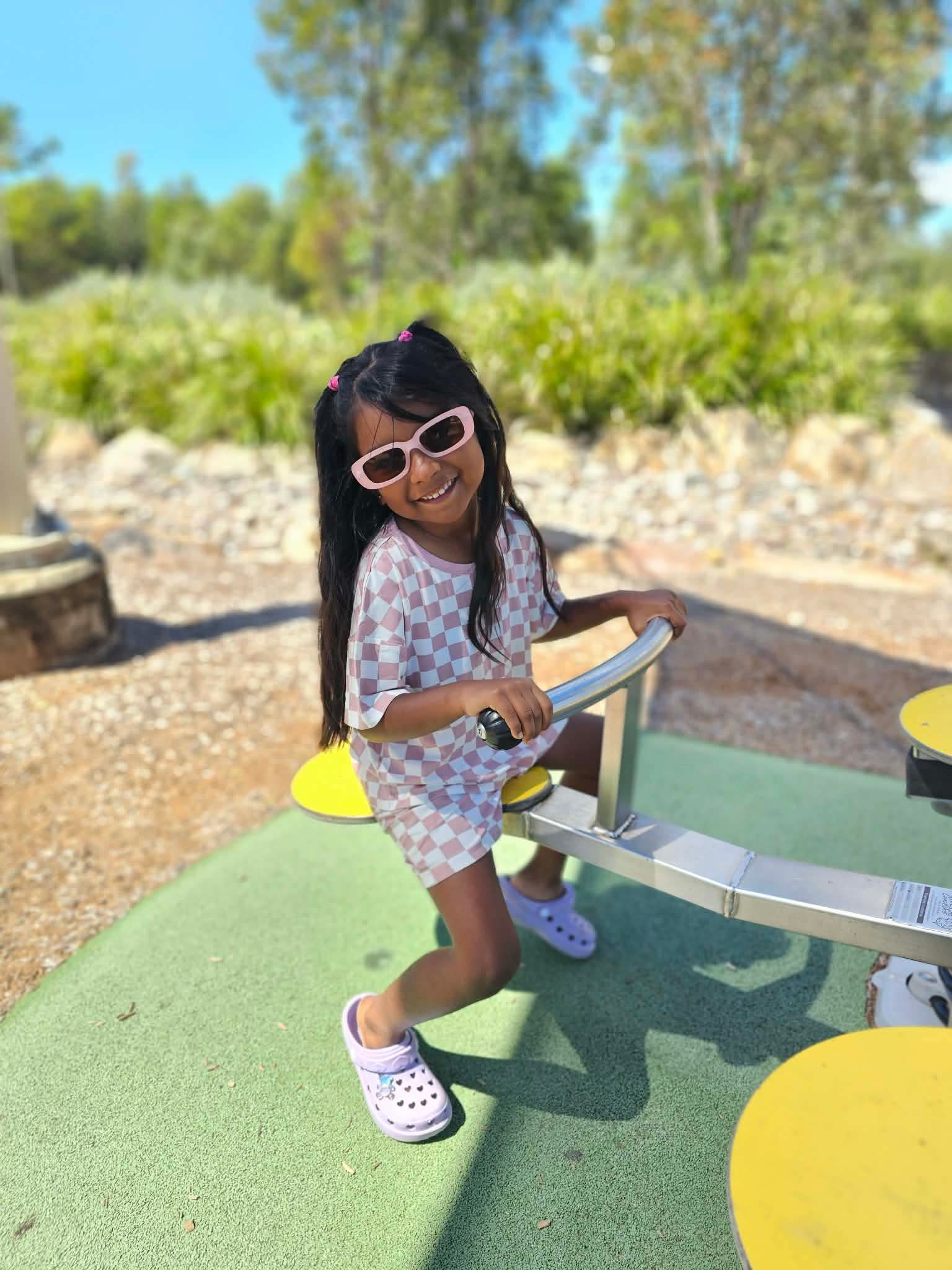 ✨Little Check Tee & Shorts Set✨