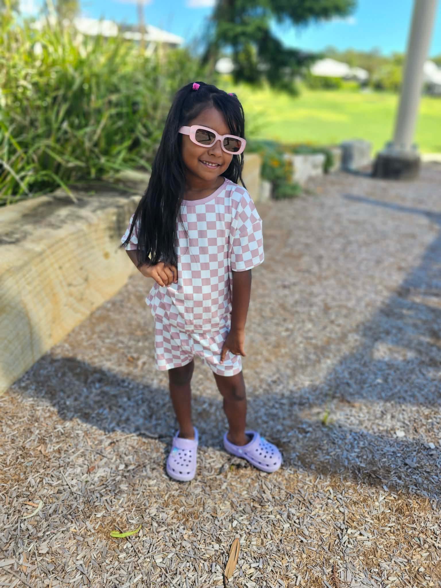 ✨Little Check Tee & Shorts Set✨