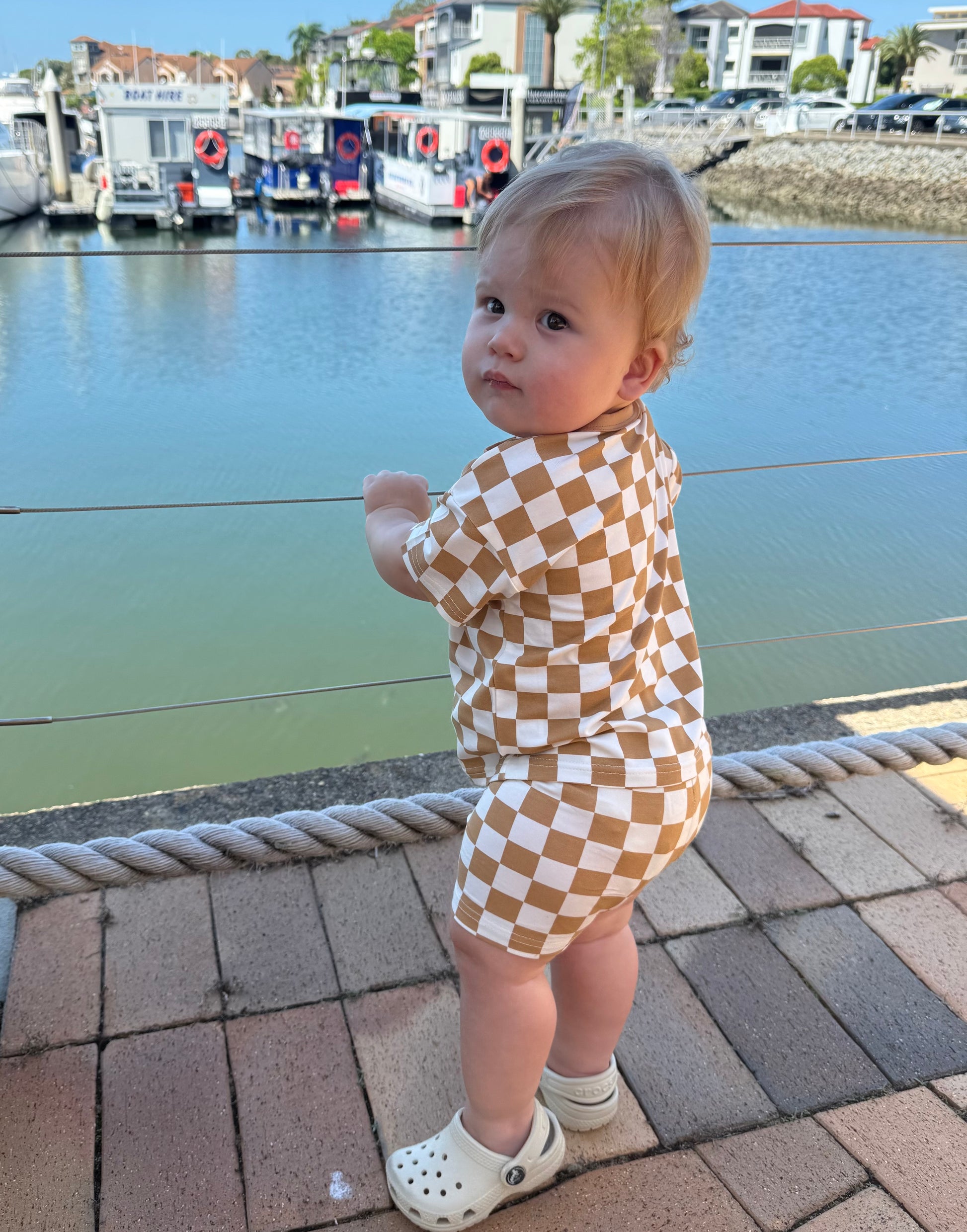 ✨Little Check Tee & Shorts Set✨