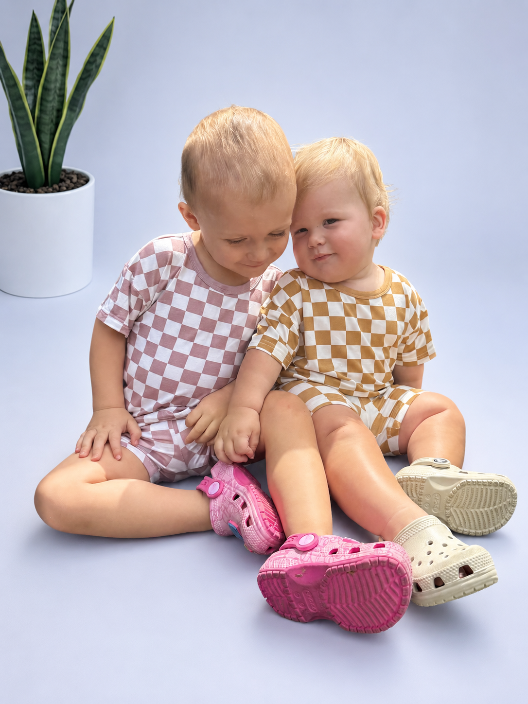 Little Check Tee & Shorts Set