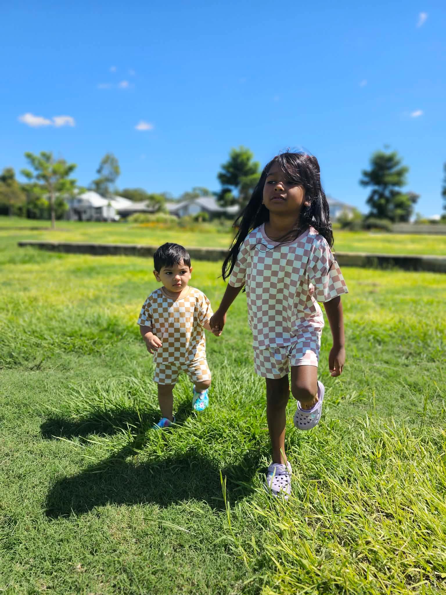 ✨Little Check Tee & Shorts Set✨