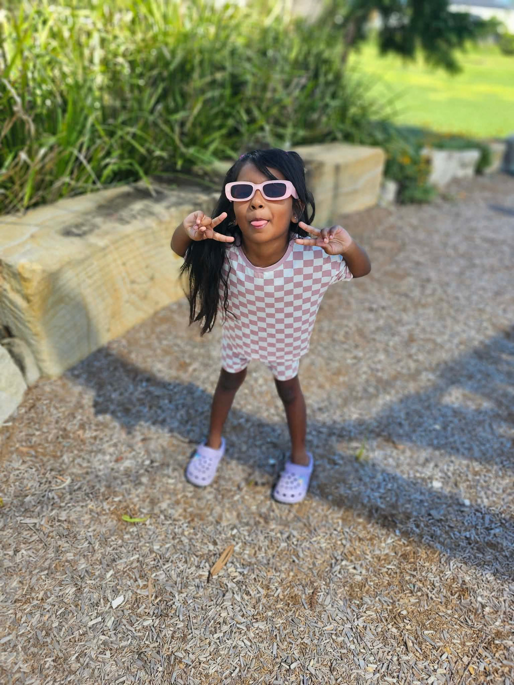 ✨Little Check Tee & Shorts Set✨