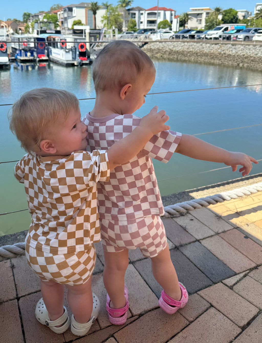 ✨Little Check Tee & Shorts Set✨