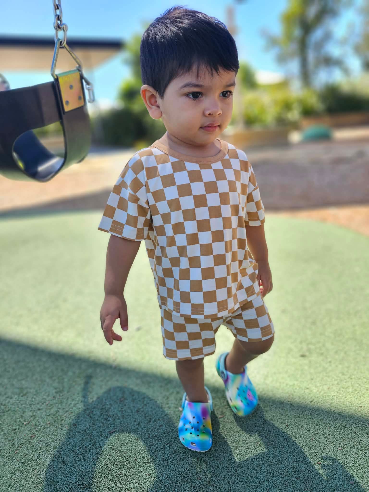 ✨Little Check Tee & Shorts Set✨