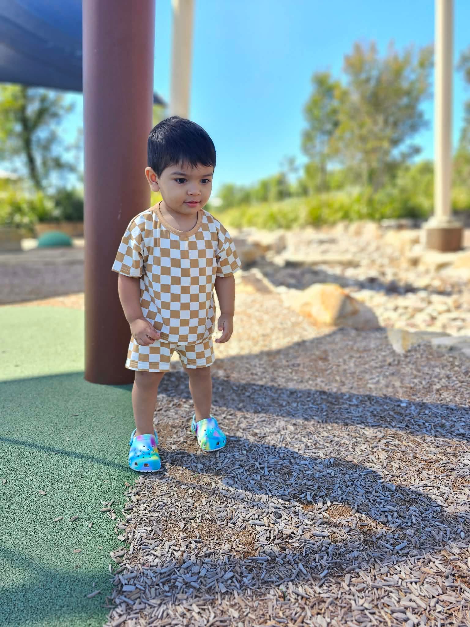 ✨Little Check Tee & Shorts Set✨